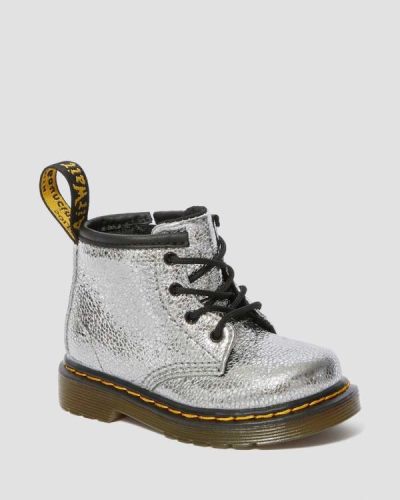 Botas Con Cordones Dr Martens Infant 1460 Crinkle Metallic Para Niños DR8299L